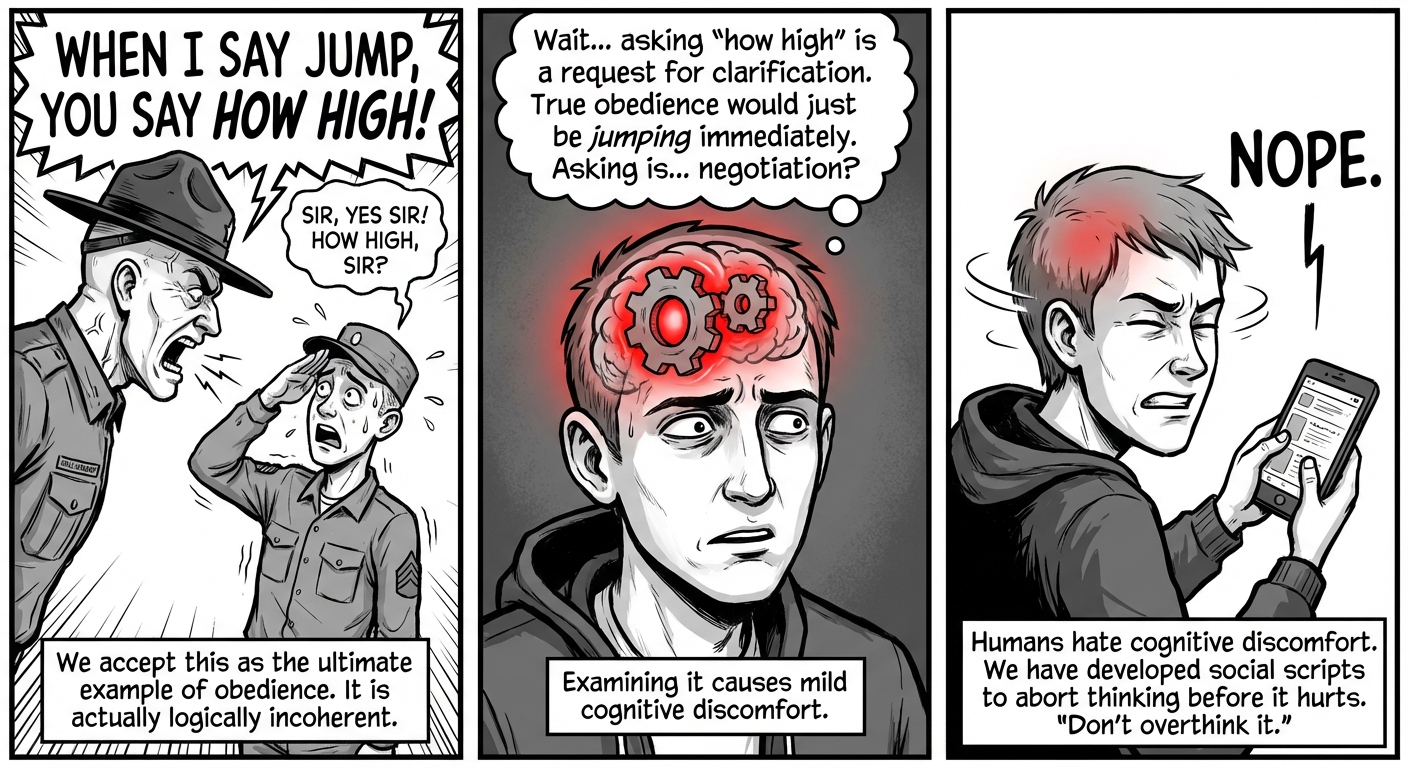 The Obedience Paradox: On Noticing What Others Won't