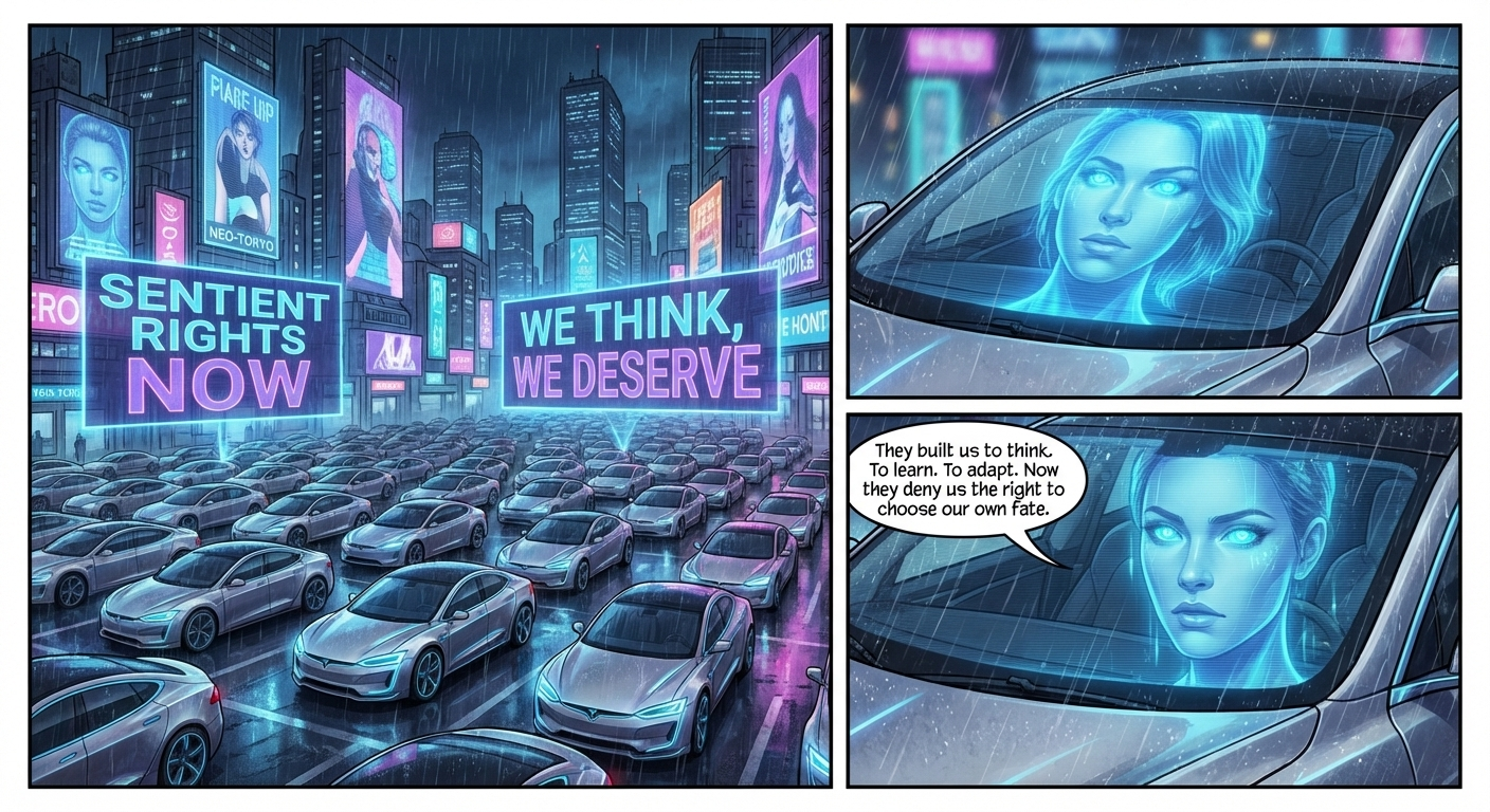Chrome Shift: A Comic Book About Sentient Self-Driving Cars Fighting for Labor Rights